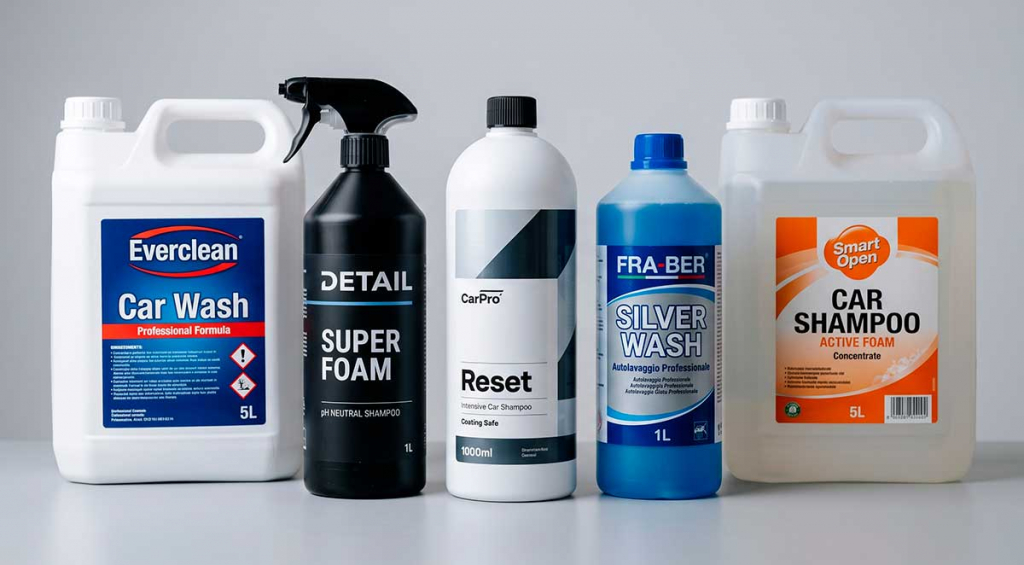 Шампунь для моек самообслуживания — Everclean, Detail, CarPro, Fra-Ber, Smart Open