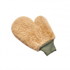 Бежевая варежка из меха ягненка LAMBSWOOL MITT LERATON, миниатюра 1