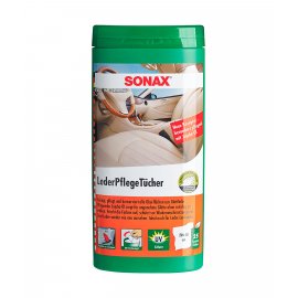 LEATHER CARE WIPES Салфетки для очистки кожи в тубе SONAX, миниатюра 
