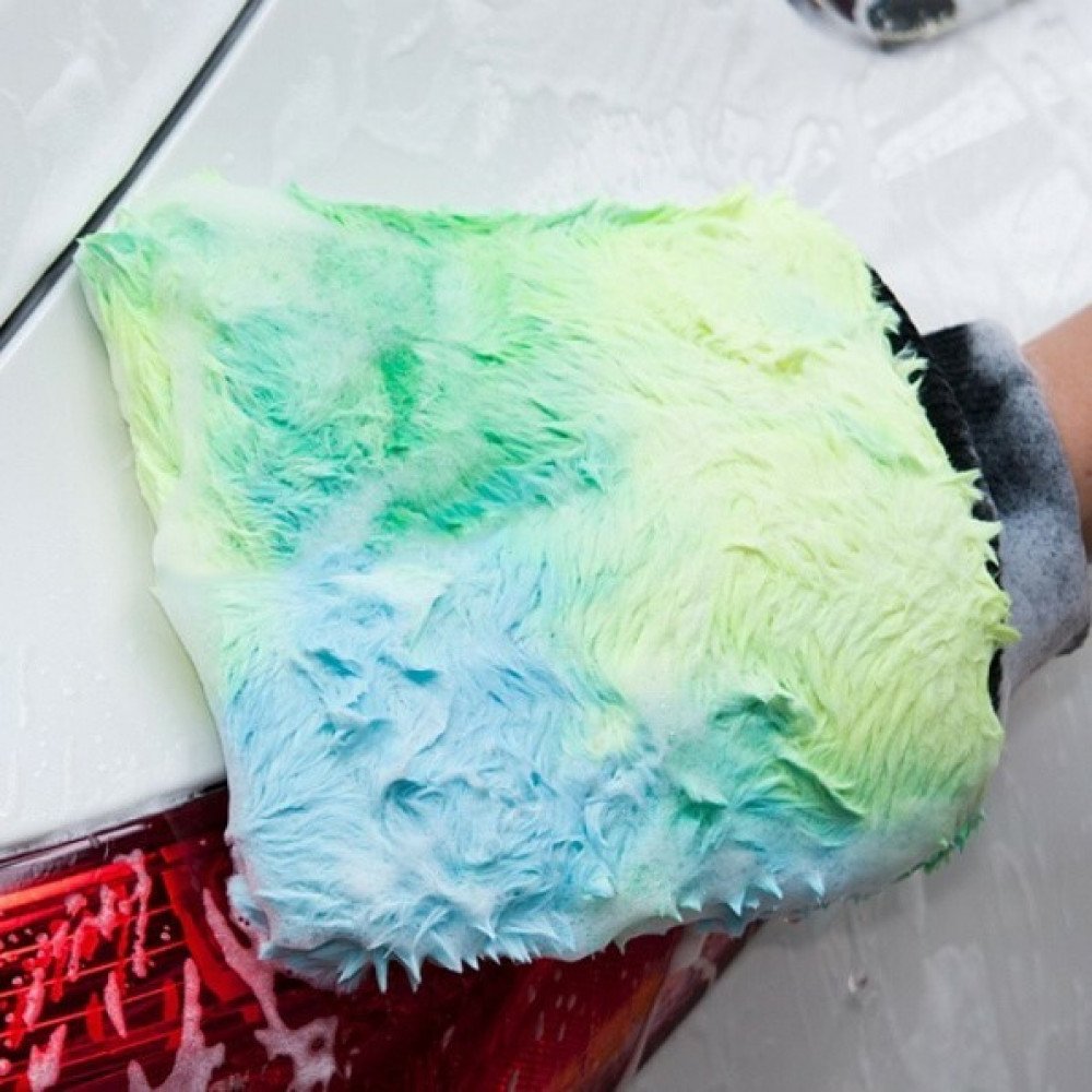 COLOR-POP WASH MITT Зеленая плюшевая рукавица для мойки автомобиля PURESTAR, картинка 3