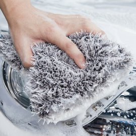 DOUBLE TWIST WASH PAD Серый длинноворсовый аппликатор для мойки автомобиля PURESTAR, миниатюра 3