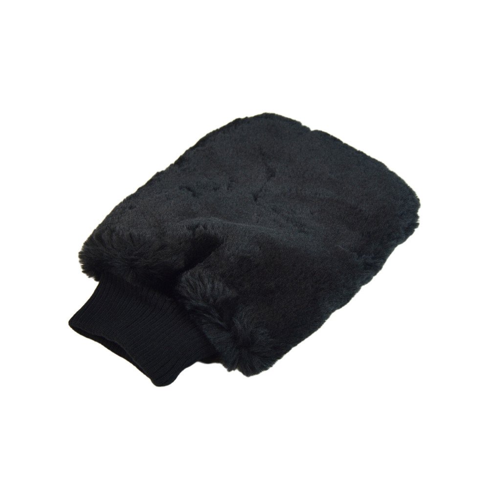 BLACK WOOL MITT Варежка из искусственного меха  для бережной мойки LERATON, картинка 2