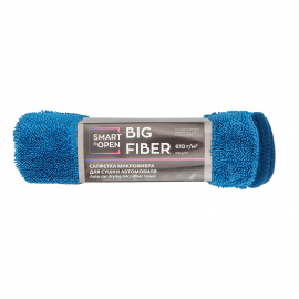 Big Fiber Супер впитывающая микрофибра для сушки авто Smart Open, 50см*60см, миниатюра 