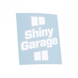 Наклейка белая Shiny Garage, 8см*8см, миниатюра 