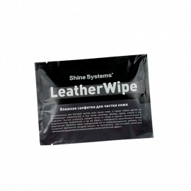 LeatherWipe Влажная салфетка для чистки кожи Shine Systems, 1шт., миниатюра 