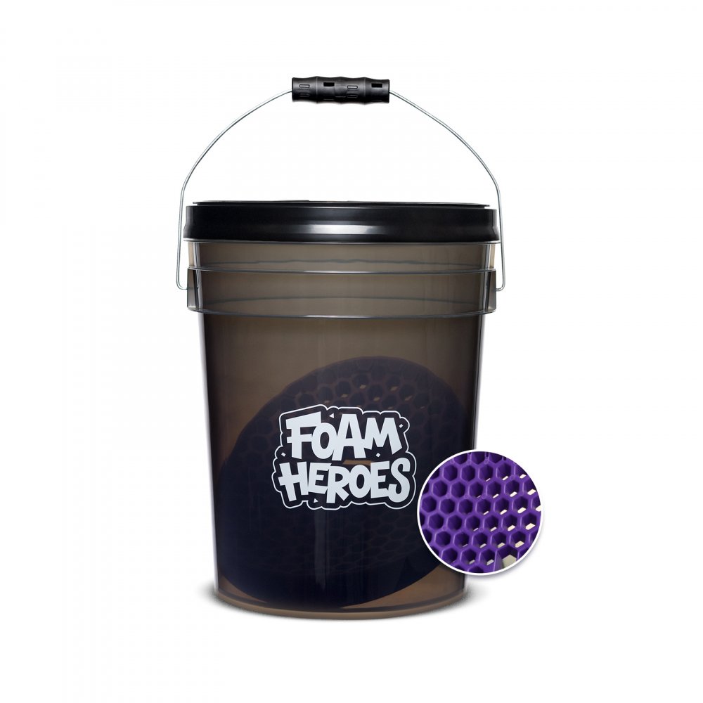 Detailing Bucket Ведро с сепаратором и крышкой для детейлинг мойки Foam Heroes, картинка 2