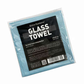 Glass Towel Безворсовая микрофибра для стекол Shine Systems, 40см*40см, миниатюра 