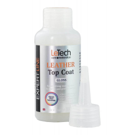 Leather Top Coat Gloss Глянцевый лак для кожи LeTech, 100мл, миниатюра 