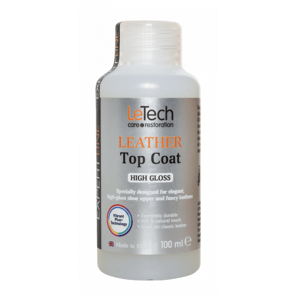 Leather Top Coat High Gloss Супер-глянцевый защитный лак для кожи LeTech, картинка 1