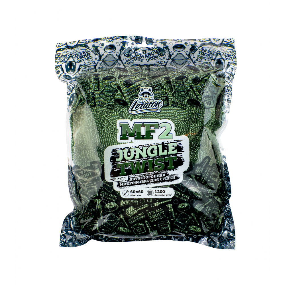 JUNGLE TWIST MF2 Двухсторонняя микрофибра для сушки LERATON, картинка 1